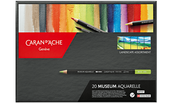 Caran d'Ache Museum Aquarelle Watercolour Pencil Box of 20 Landscape