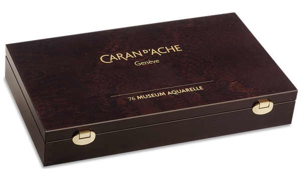 Caran d'Ache Museum Aquarelle Watercolour Pencil Wooden Box of 76 Assorted + 3 Technalo + 1 Grafwood