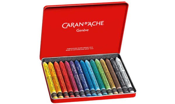 Caran d'Ache Neocolor II Water Soluble Wax Pastels Assortment of 15