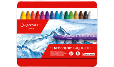 Caran d'Ache Neocolor II Water Soluble Wax Pastels Assortment of 15