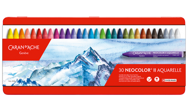 Caran d'Ache Neocolor II Water Soluble Wax Pastels Assortment of 30