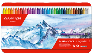 Caran d'Ache Neocolor II Water Soluble Wax Pastels Assortment of 84