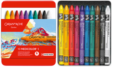 Caran d'Ache Neocolor I Wax Pastels Assortment of 10 Colours