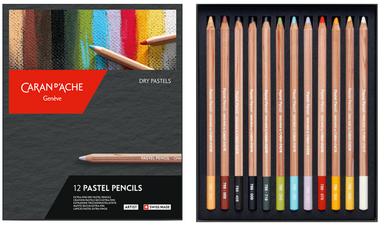 Caran d'Ache Pastel Pencil Assorted Box of 12