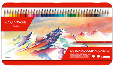 Caran d'Ache Supracolor Water Soluble Pencils Assorted Tin of 120