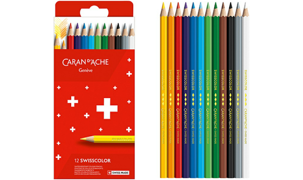 Caran d'Ache Swisscolor Water Resistant Pencils Box of 12 Assorted Colours