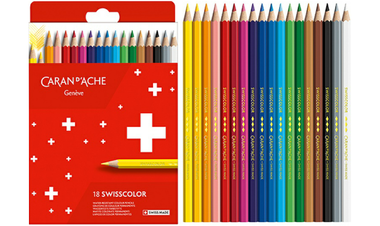 Caran d'Ache Swisscolor Water Resistant Pencils Box of 18 Assorted Colours