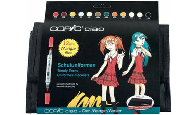 Copic Ciao Manga Set of 12 School Uniform