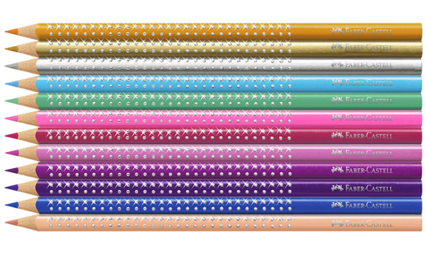 Faber-Castell Grip Sparkle Pencil Tin of 12