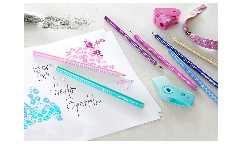 Faber-Castell Grip Sparkle Pencil Tin of 12
