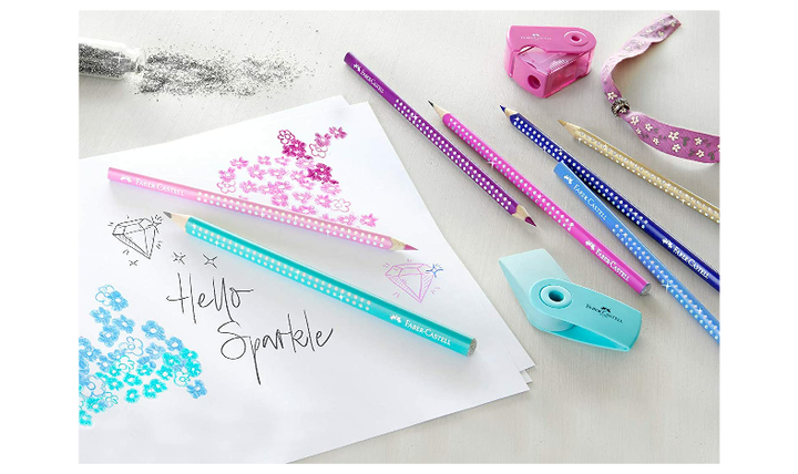 Faber-Castell Grip Sparkle Pencil Tin of 12