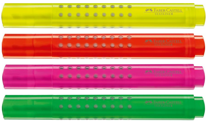 Faber-Castell Grip Textliner Highlighter Pen Wallet of 4 Assorted Colours