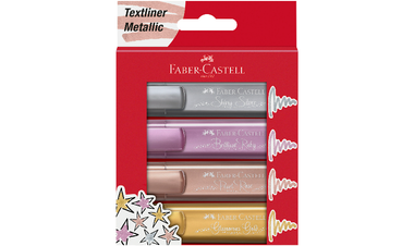 Faber-Castell Textliners 46 Metallic Highlighter Assorted Set of 4