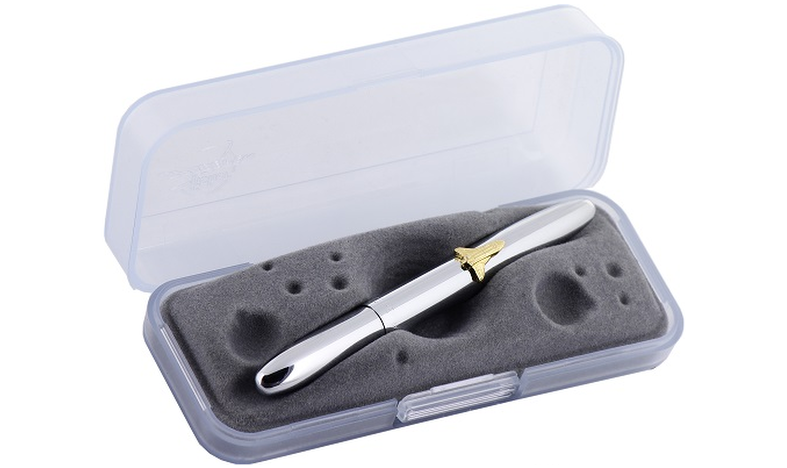 Fisher Space Pen Bullet Pressurised Ballpoint Pen Chrome Shuttle Emblem