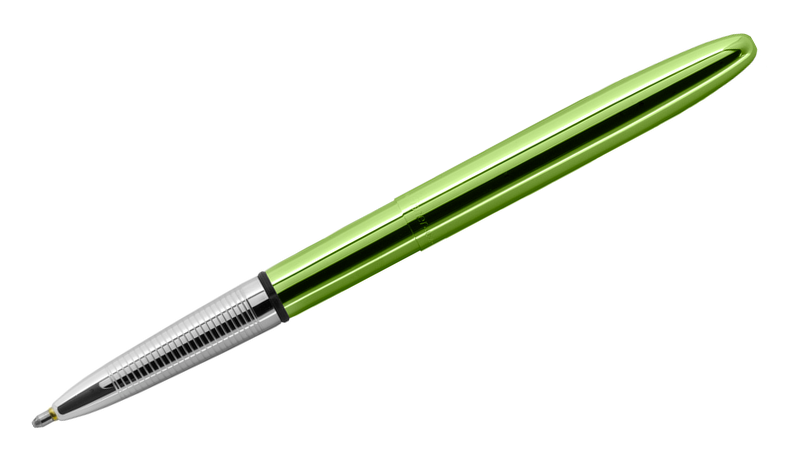 Fisher Space Pen Bullet astronaut pen, with green leather case, lime green Fisher Space Pen Bullet astronaut pen, with green leather case, lime green