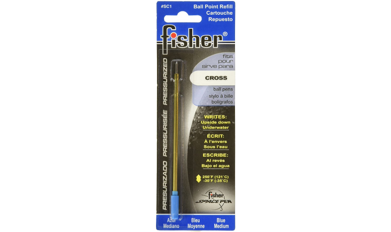 Fisher Space Pen Pressurised Ballpoint Blue Refill - For Cross Pens