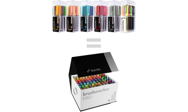 Karin Brushmarker PRO Mega Box PLUS 72 Colours + 3 Blenders Set
