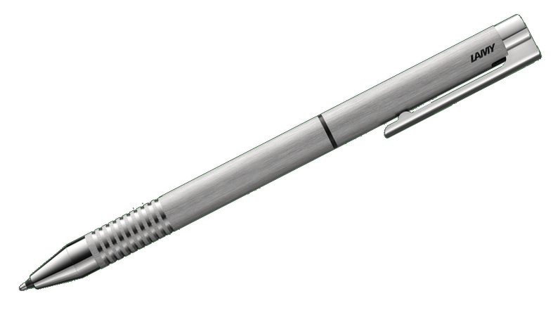 LAMY 606 MS logo Brushed Twin Pen and Leather Pouch set