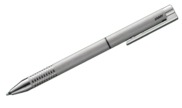 LAMY 606 MS logo Brushed Twin Pen and Leather Pouch set