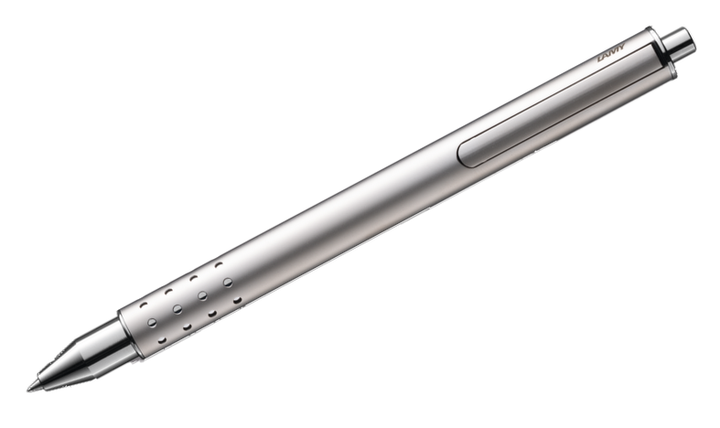 LAMY 330 TR swift Palladium Rollerball Pen and Leather Pouch set