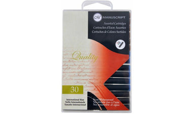 Manuscript Fountain Pen Ink Cartridges Pack of 30 Assorted