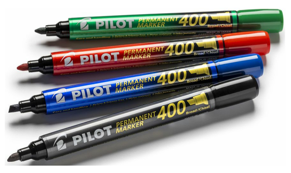 Pilot 400 Permanent Marker Pen Chisel Tip