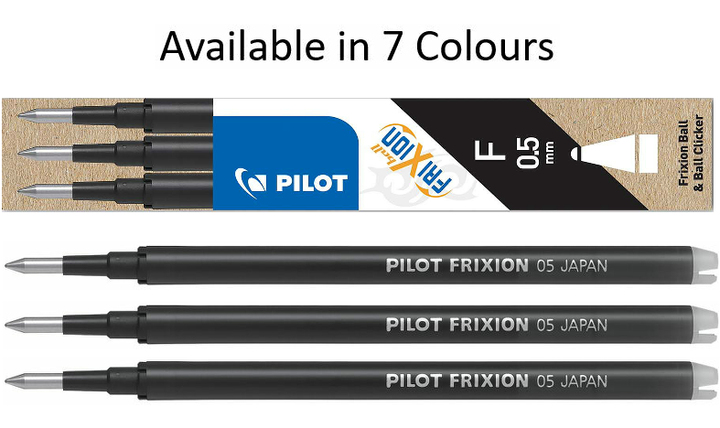 Pilot BLSFR5 FriXion Pen Refill Fine Pack of 3