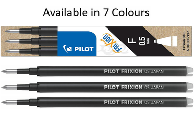 Pilot BLSFR5 FriXion Pen Refill Fine Pack of 3