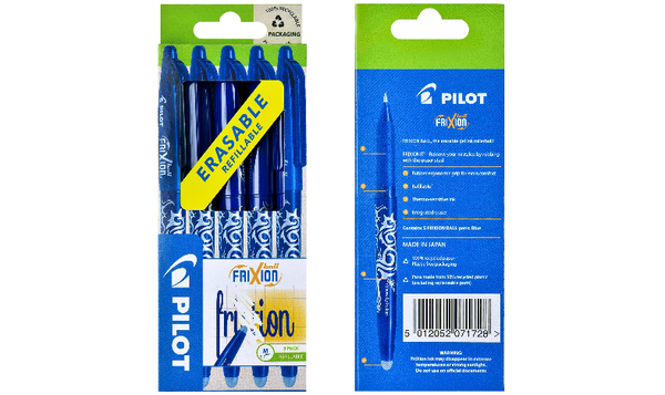 Pilot FriXion Erasable Rollerball Pen Blue Pack of 5