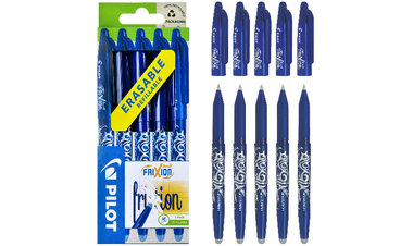 Pilot FriXion Erasable Rollerball Pen Blue Pack of 5