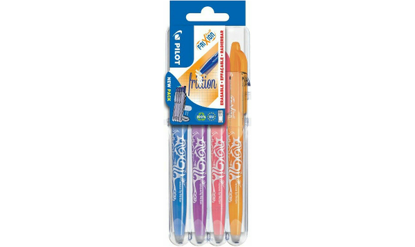 Pilot FriXion Ball Erasable Rollerball Pen Medium 'Set 2 Go' Desk Set of 4 Assorted