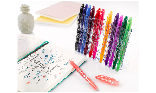 Pilot FriXion Ball Erasable Rollerball Pen Medium 'Set 2 Go' Desk Set of 12 Assorted