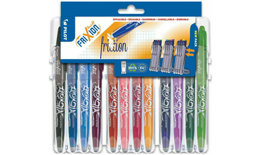 Pilot FriXion Ball Erasable Rollerball Pen Medium 'Set 2 Go' Desk Set of 12 Assorted