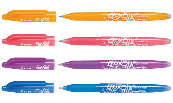 Pilot FriXion Ball Erasable Rollerball Pen Medium 'Set 2 Go' Desk Set of 4 Assorted
