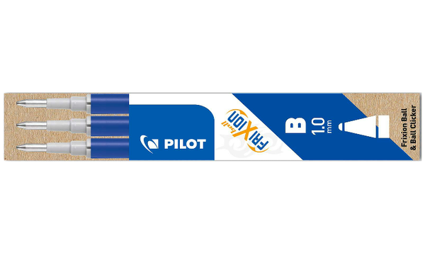 Pilot FriXion Ball Erasable Rollerball Pen Set 1.00mm Single Pen With 3 Refills Blue Ink
