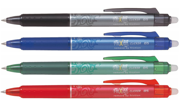 Pilot FriXion Clicker Erasable Rollerball Pen 05 Fine BLRT-FR5 Assorted Set of 4