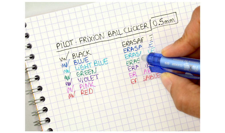 Pilot FriXion Clicker Erasable Rollerball Pen 05 Fine BLRT-FR5 Assorted Set of 3