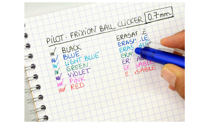 Pilot FriXion Clicker Erasable Rollerball Pen 07 Medium BLRTFR7 Assorted Set of 7