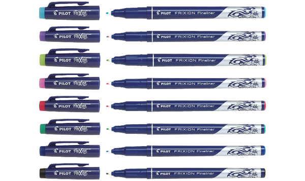 Pilot FriXion Erasable Fineliners 'Set 2 Go' Desk Set of 8 Assorted