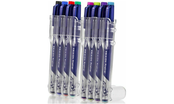 Pilot FriXion Erasable Fineliners 'Set 2 Go' Desk Set of 8 Assorted