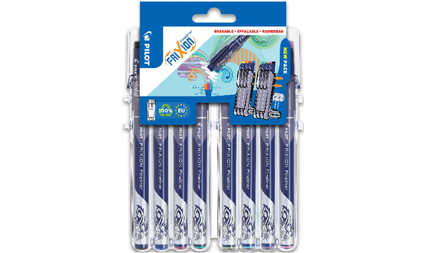 Pilot FriXion Erasable Fineliners 'Set 2 Go' Desk Set of 8 Assorted