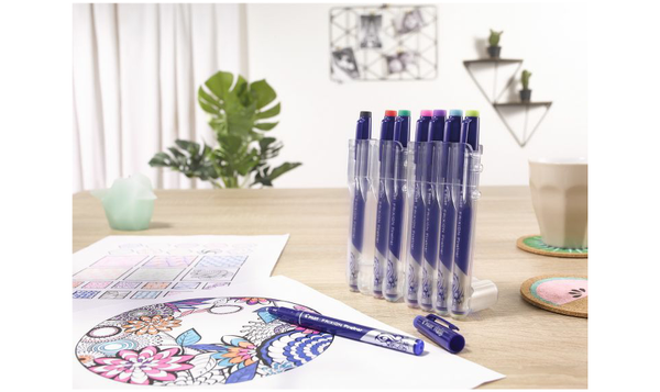 Pilot FriXion Erasable Fineliners 'Set 2 Go' Desk Set of 8 Assorted
