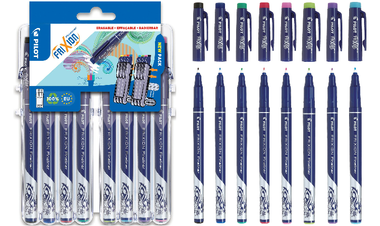 Pilot FriXion Erasable Fineliners 'Set 2 Go' Desk Set of 8 Assorted