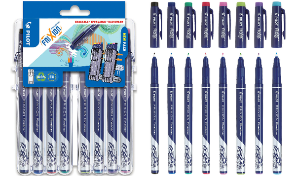 Pilot FriXion Erasable Fineliners 'Set 2 Go' Desk Set of 8 Assorted