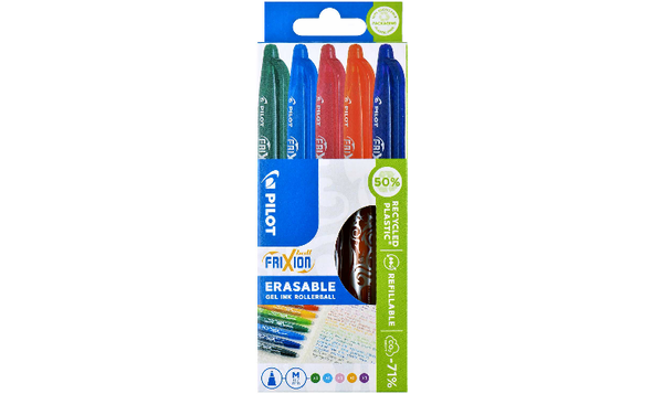 Pilot FriXion Erasable Rollerball Pen Assorted Pack of 5