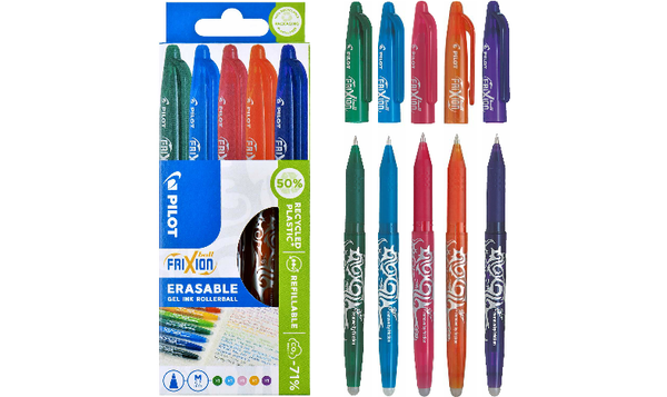 Pilot FriXion Erasable Rollerball Pen Assorted Pack of 5