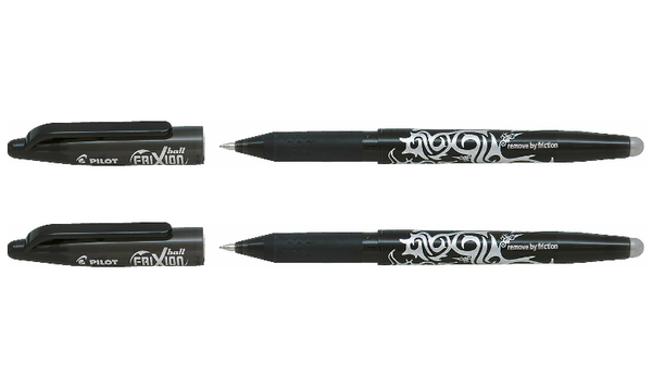 Pilot FriXion Erasable Rollerball Pen Black Pack of 2