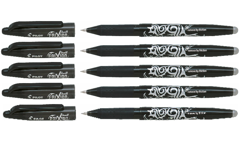 Pilot FriXion Erasable Rollerball Pen Black Pack of 5