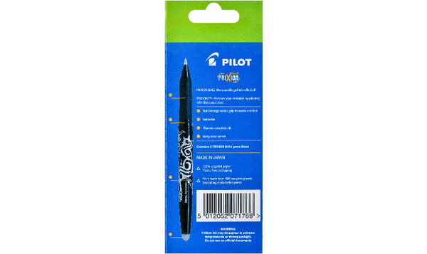 Pilot FriXion Erasable Rollerball Pen Black Pack of 5