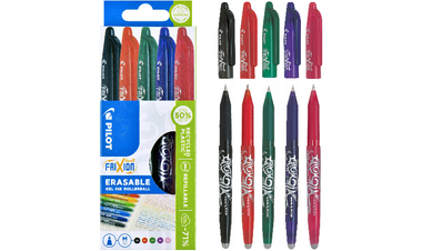 Pilot FriXion Erasable Rollerball Pen Assorted Pack of 5